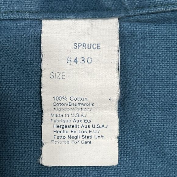 Woolrich CHAMOIS Flannel Shirt Men’s L Blue Work Chore Broken In Button Down - Picture 10 of 14